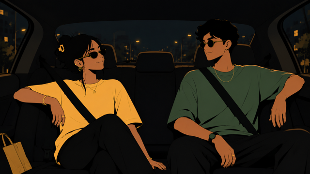Students sharing a ride